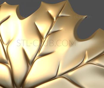 3D model  panel maple leaf (STL)